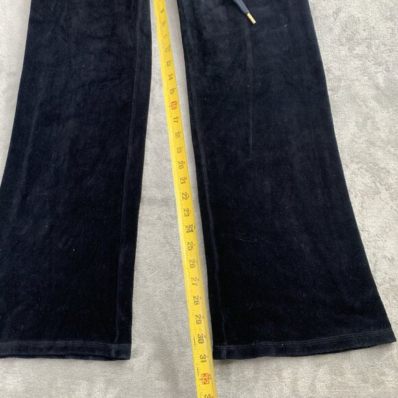 Vintage Juicy Couture Sweatpants Women Medium Velour Low Rise Flare Y2K USA - Picture 6 of 11
